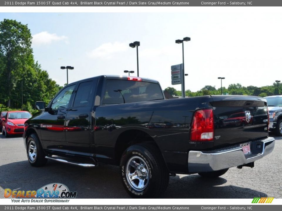 2011 Dodge Ram 1500 ST Quad Cab 4x4 Brilliant Black Crystal Pearl / Dark Slate Gray/Medium Graystone Photo #28