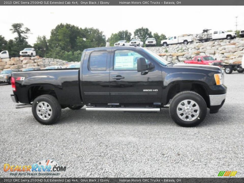2013 GMC Sierra 2500HD SLE Extended Cab 4x4 Onyx Black / Ebony Photo #1