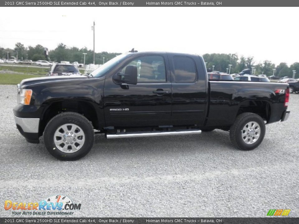 2013 GMC Sierra 2500HD SLE Extended Cab 4x4 Onyx Black / Ebony Photo #4