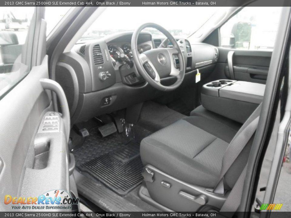 2013 GMC Sierra 2500HD SLE Extended Cab 4x4 Onyx Black / Ebony Photo #6