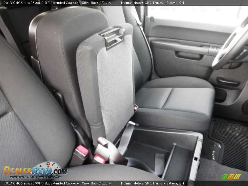 2013 GMC Sierra 2500HD SLE Extended Cab 4x4 Onyx Black / Ebony Photo #24
