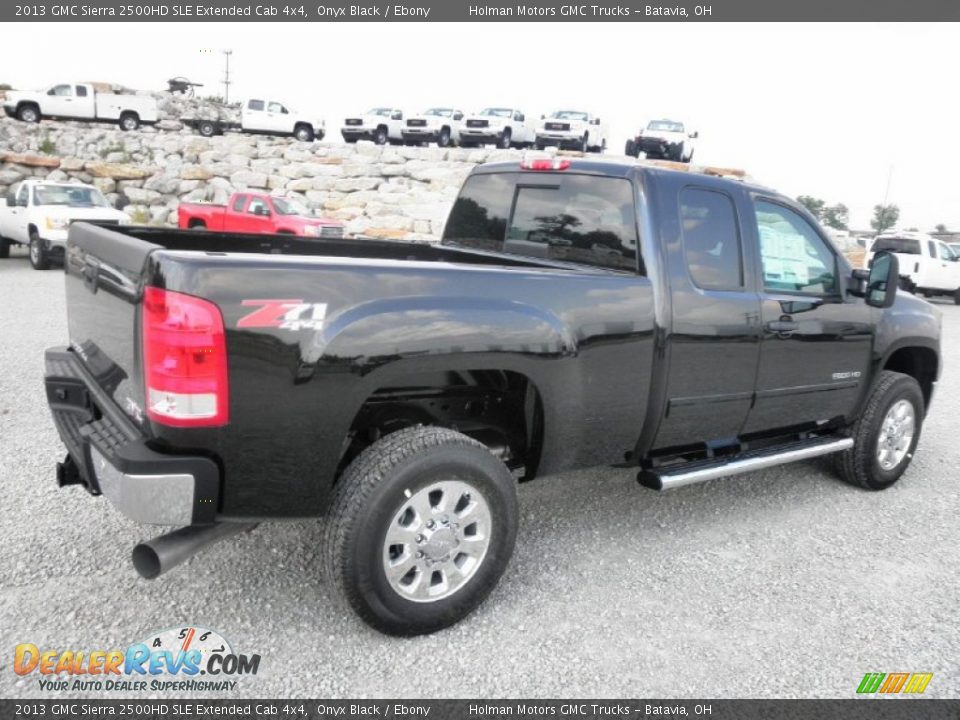 2013 GMC Sierra 2500HD SLE Extended Cab 4x4 Onyx Black / Ebony Photo #27