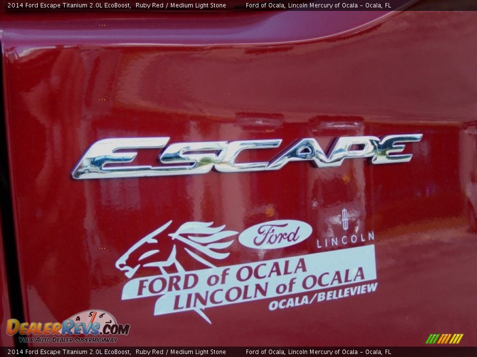 2014 Ford Escape Titanium 2.0L EcoBoost Ruby Red / Medium Light Stone Photo #4
