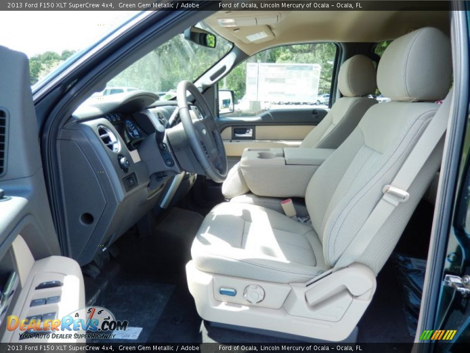 2013 Ford F150 XLT SuperCrew 4x4 Green Gem Metallic / Adobe Photo #6