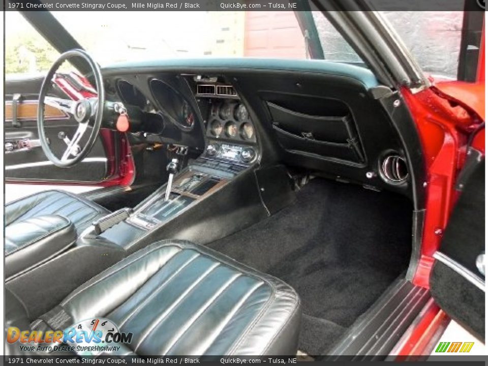 Black Interior - 1971 Chevrolet Corvette Stingray Coupe Photo #3