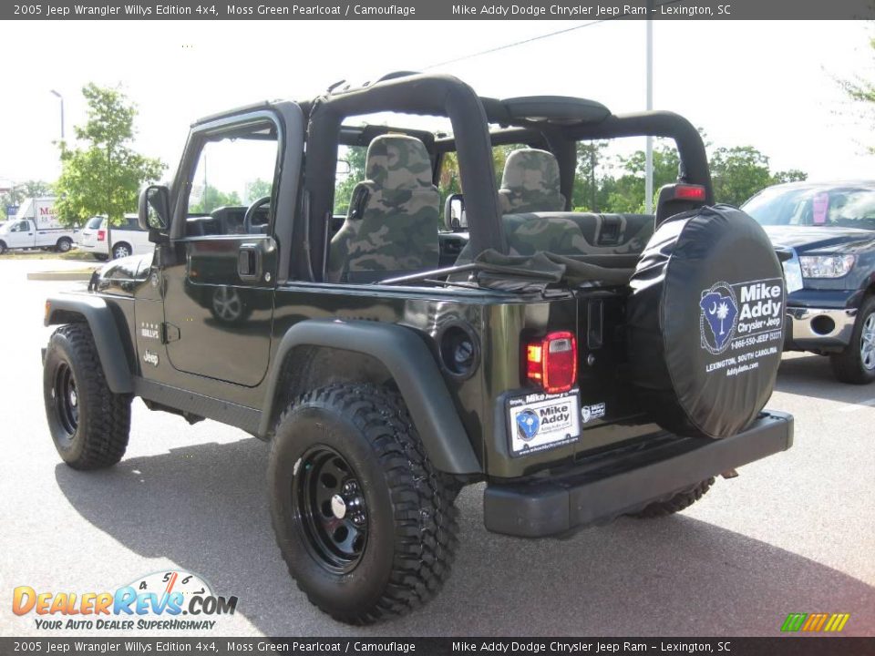 2005 Jeep Wrangler Willys Edition 4x4 Moss Green Pearlcoat / Camouflage Photo #2