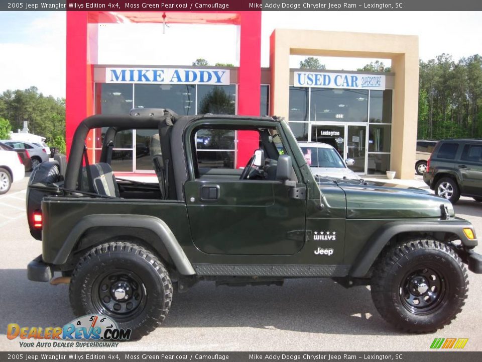 2005 Jeep Wrangler Willys Edition 4x4 Moss Green Pearlcoat / Camouflage Photo #3