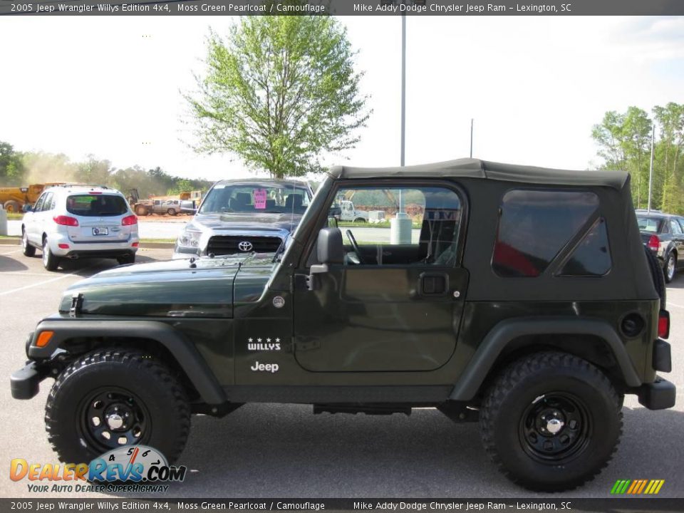 2005 Jeep Wrangler Willys Edition 4x4 Moss Green Pearlcoat / Camouflage Photo #5