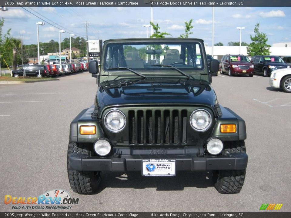 2005 Jeep Wrangler Willys Edition 4x4 Moss Green Pearlcoat / Camouflage Photo #15