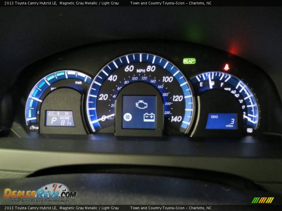2013 Toyota Camry Hybrid LE Magnetic Gray Metallic / Light Gray Photo #11