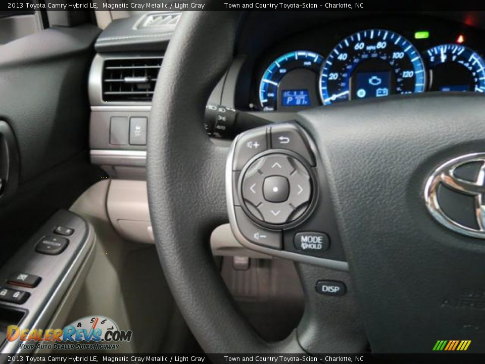2013 Toyota Camry Hybrid LE Magnetic Gray Metallic / Light Gray Photo #14