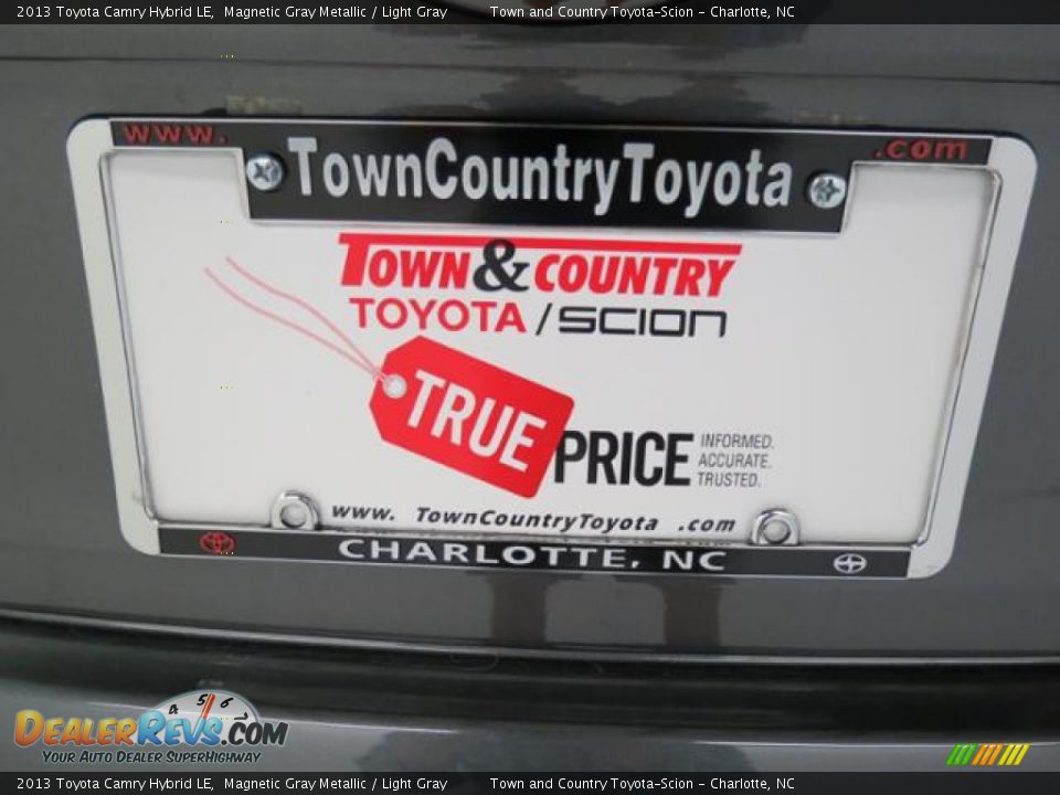 2013 Toyota Camry Hybrid LE Magnetic Gray Metallic / Light Gray Photo #21