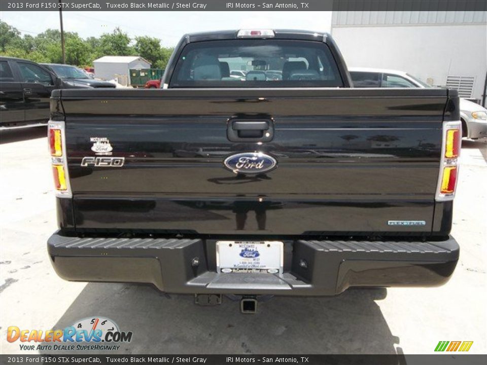 2013 Ford F150 STX SuperCab Tuxedo Black Metallic / Steel Gray Photo #4