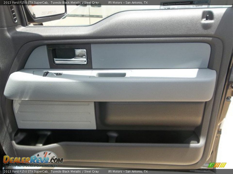 2013 Ford F150 STX SuperCab Tuxedo Black Metallic / Steel Gray Photo #9