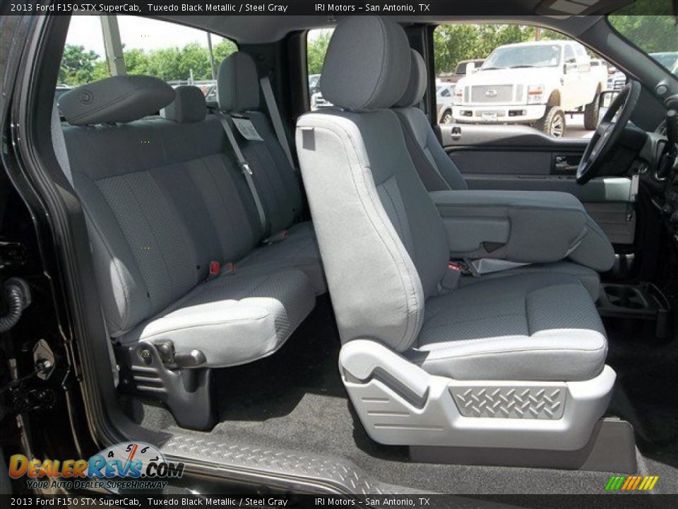 2013 Ford F150 STX SuperCab Tuxedo Black Metallic / Steel Gray Photo #10