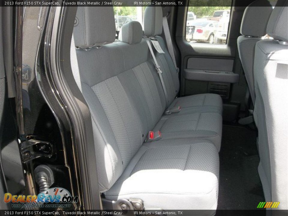 2013 Ford F150 STX SuperCab Tuxedo Black Metallic / Steel Gray Photo #12