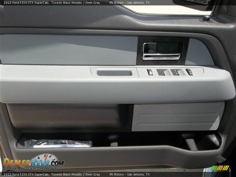 2013 Ford F150 STX SuperCab Tuxedo Black Metallic / Steel Gray Photo #14