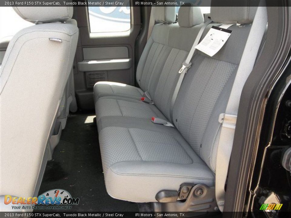2013 Ford F150 STX SuperCab Tuxedo Black Metallic / Steel Gray Photo #16
