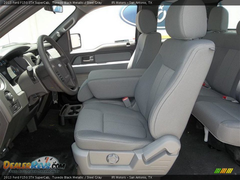 2013 Ford F150 STX SuperCab Tuxedo Black Metallic / Steel Gray Photo #18