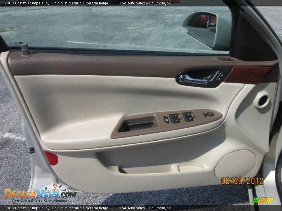 2008 Chevrolet Impala LS Gold Mist Metallic / Neutral Beige Photo #10