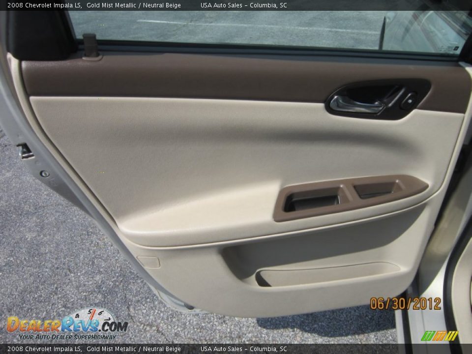 2008 Chevrolet Impala LS Gold Mist Metallic / Neutral Beige Photo #12