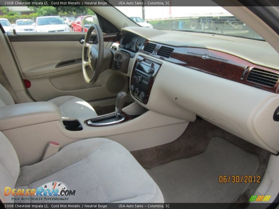 2008 Chevrolet Impala LS Gold Mist Metallic / Neutral Beige Photo #15
