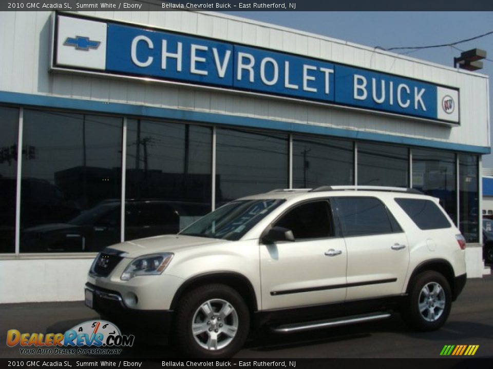 2010 GMC Acadia SL Summit White / Ebony Photo #1