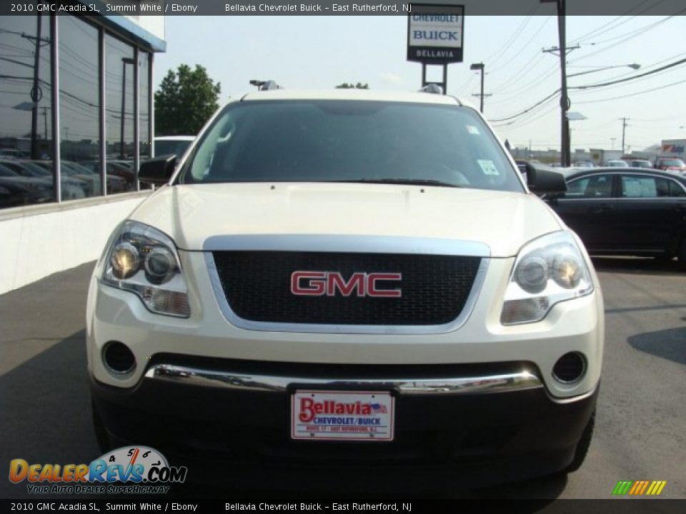 2010 GMC Acadia SL Summit White / Ebony Photo #2