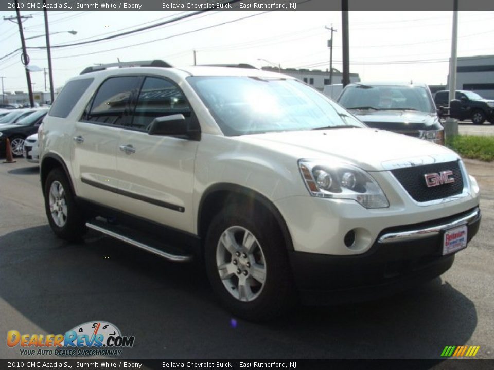 2010 GMC Acadia SL Summit White / Ebony Photo #3