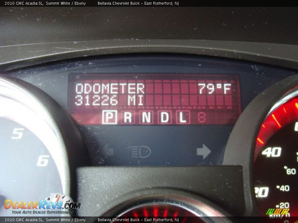 2010 GMC Acadia SL Summit White / Ebony Photo #10