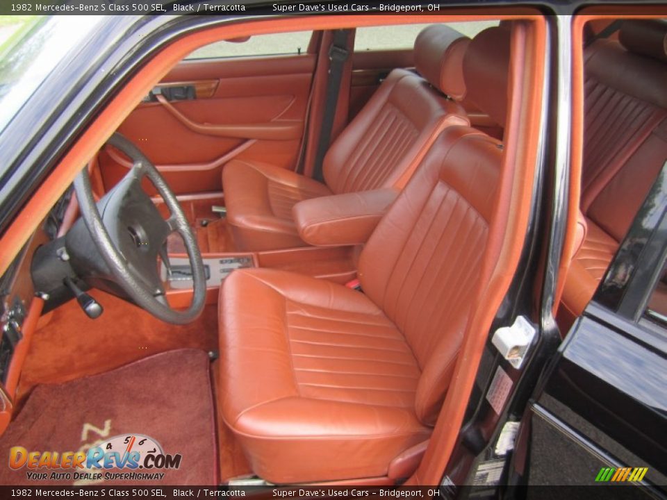 1982 Mercedes-Benz S Class 500 SEL Black / Terracotta Photo #16