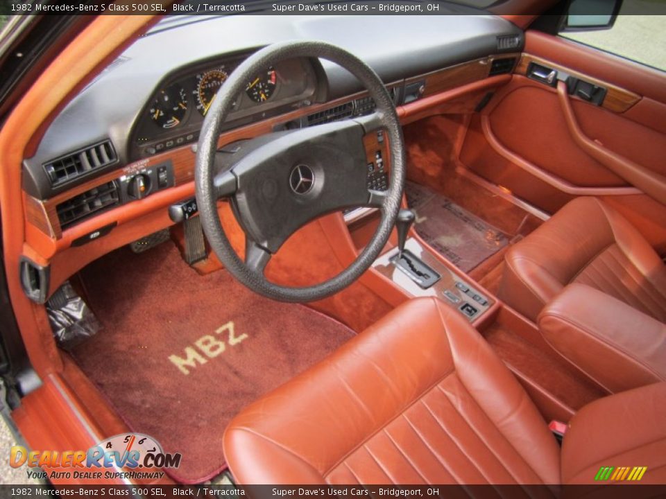 1982 Mercedes-Benz S Class 500 SEL Black / Terracotta Photo #17