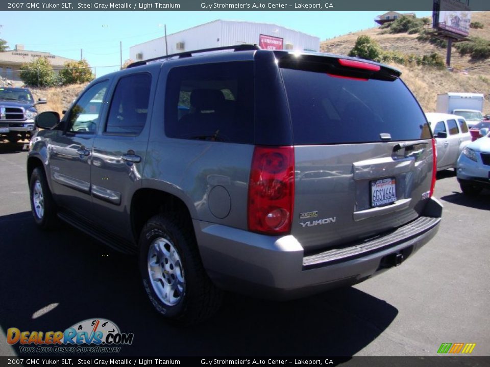 2007 GMC Yukon SLT Steel Gray Metallic / Light Titanium Photo #5