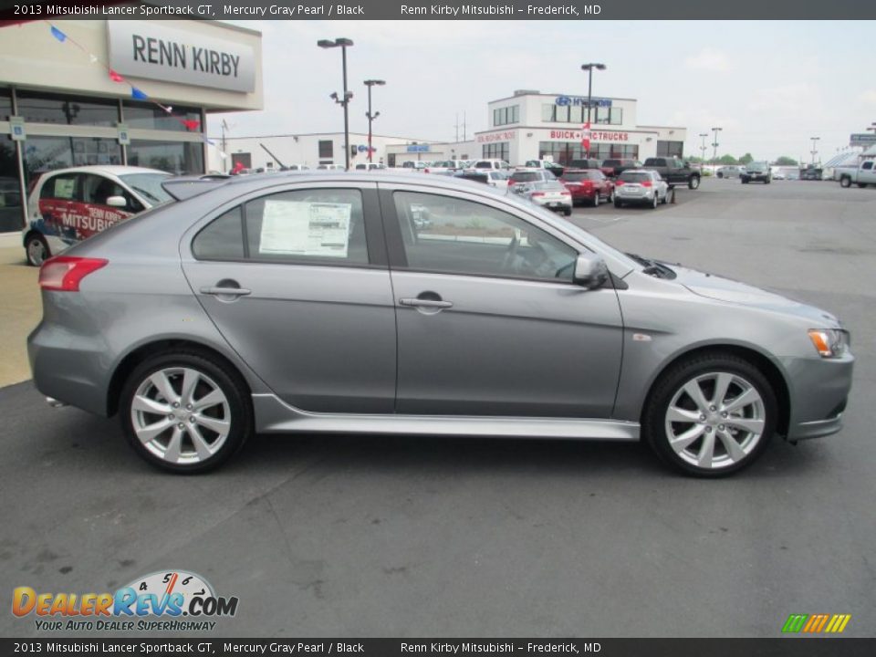 2013 Mitsubishi Lancer Sportback GT Mercury Gray Pearl / Black Photo #9