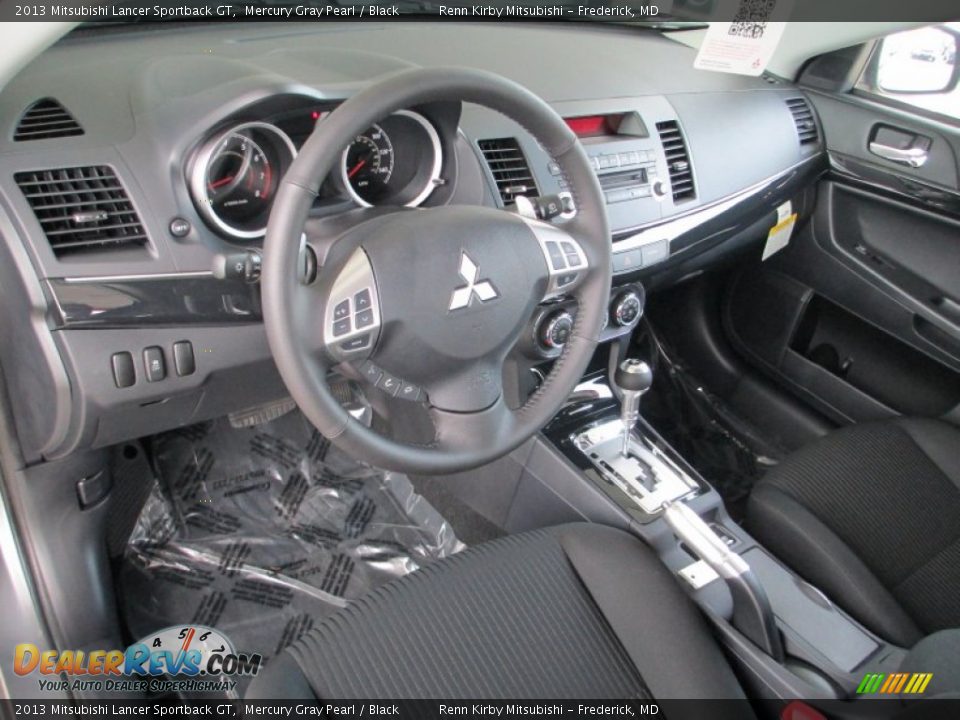 Black Interior - 2013 Mitsubishi Lancer Sportback GT Photo #10