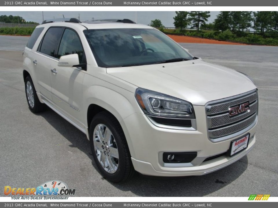 2013 GMC Acadia Denali White Diamond Tricoat / Cocoa Dune Photo #1