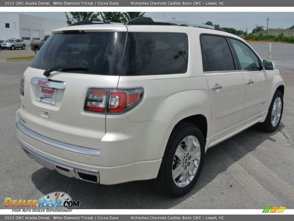 2013 GMC Acadia Denali White Diamond Tricoat / Cocoa Dune Photo #5