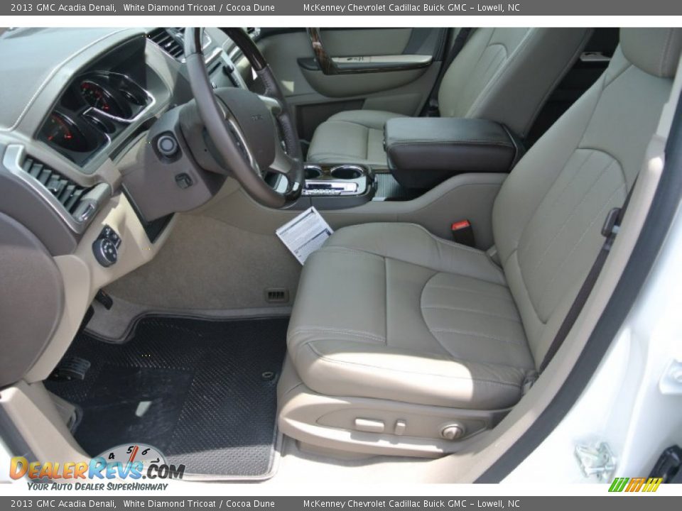 2013 GMC Acadia Denali White Diamond Tricoat / Cocoa Dune Photo #8