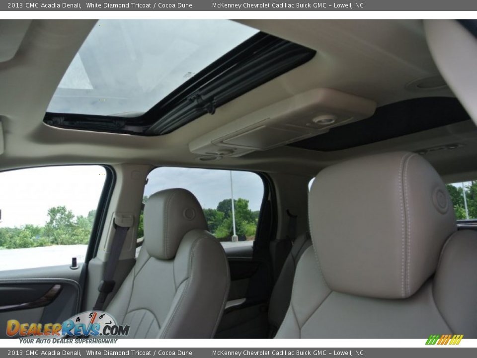 2013 GMC Acadia Denali White Diamond Tricoat / Cocoa Dune Photo #10