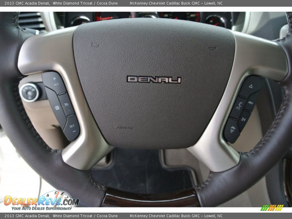 2013 GMC Acadia Denali White Diamond Tricoat / Cocoa Dune Photo #15