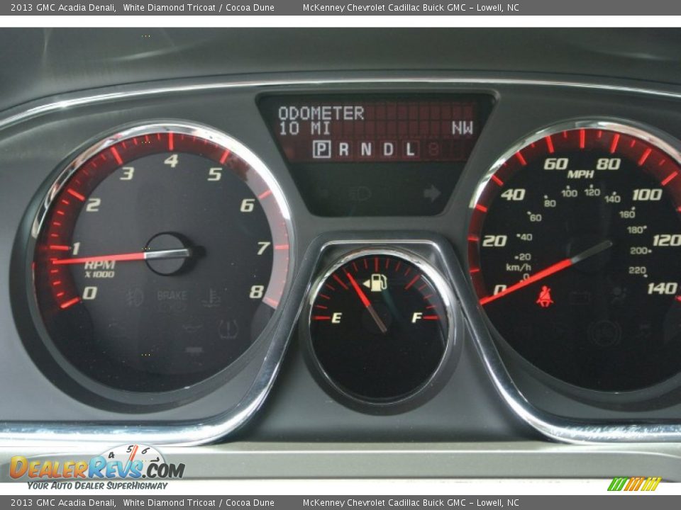 2013 GMC Acadia Denali White Diamond Tricoat / Cocoa Dune Photo #16