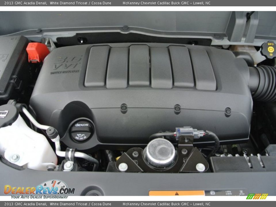 2013 GMC Acadia Denali White Diamond Tricoat / Cocoa Dune Photo #23