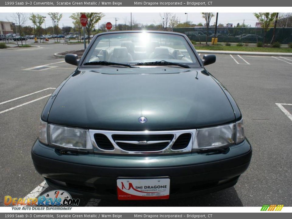 1999 Saab 9-3 Convertible Scarabe Green Metallic / Warm Beige Photo #2