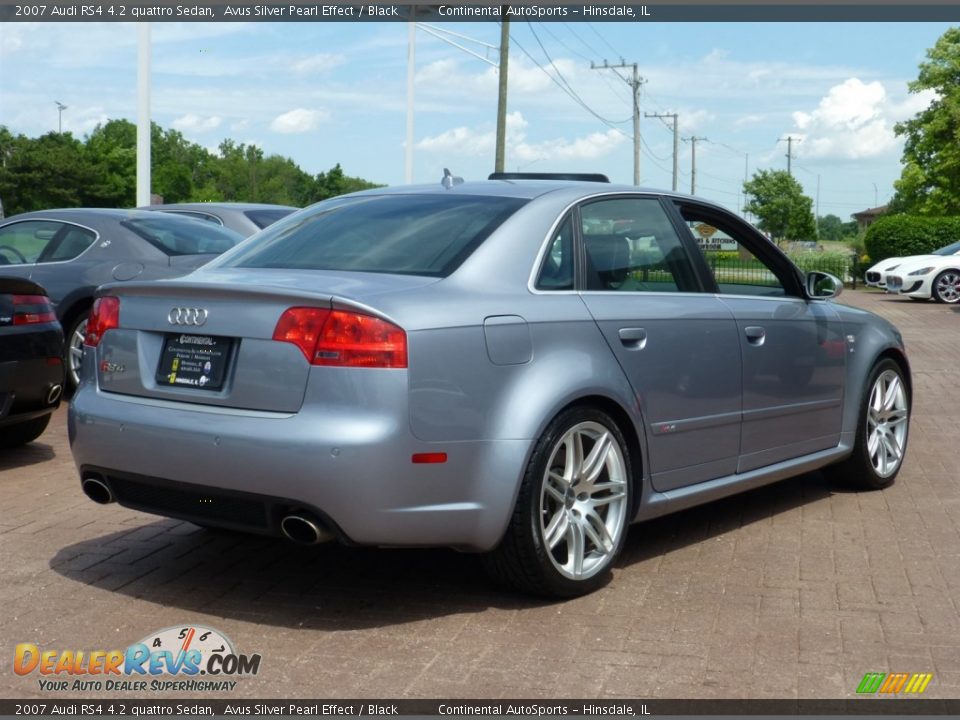 2007 Audi RS4 4.2 quattro Sedan Avus Silver Pearl Effect / Black Photo #6