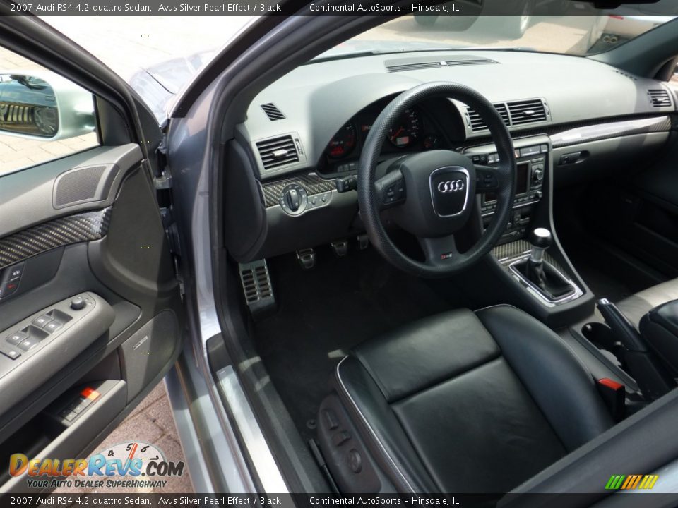 2007 Audi RS4 4.2 quattro Sedan Avus Silver Pearl Effect / Black Photo #14