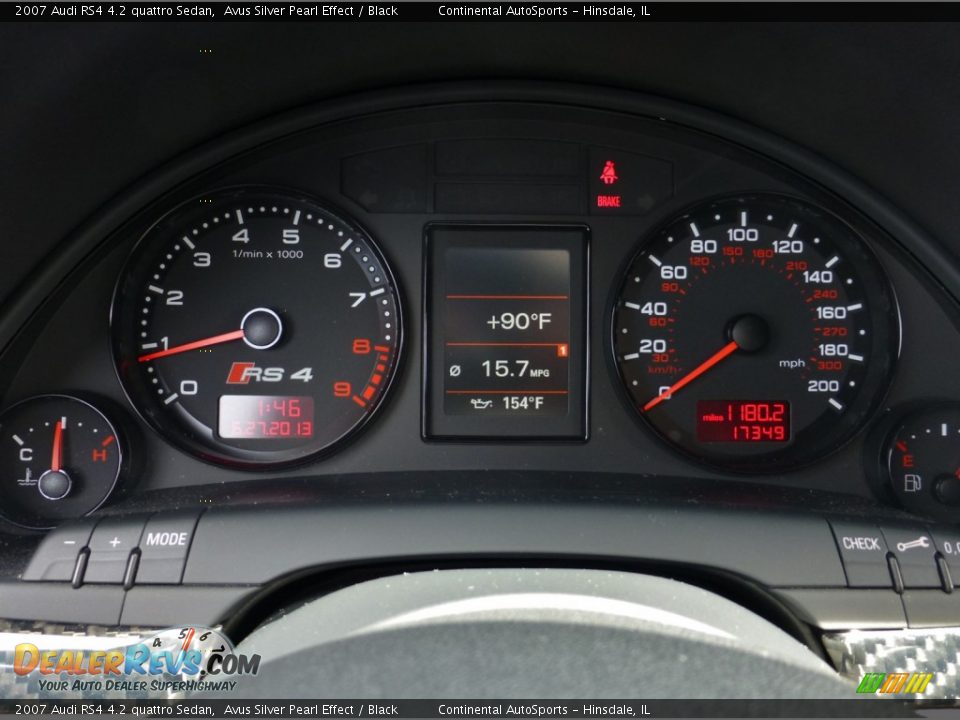 2007 Audi RS4 4.2 quattro Sedan Avus Silver Pearl Effect / Black Photo #21