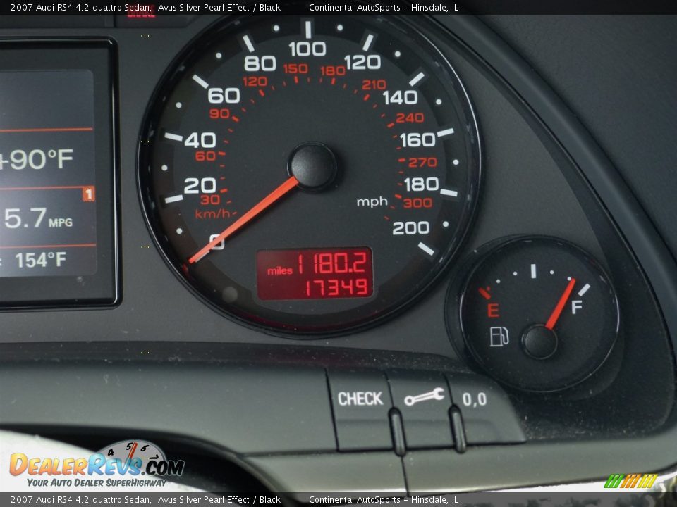 2007 Audi RS4 4.2 quattro Sedan Avus Silver Pearl Effect / Black Photo #22