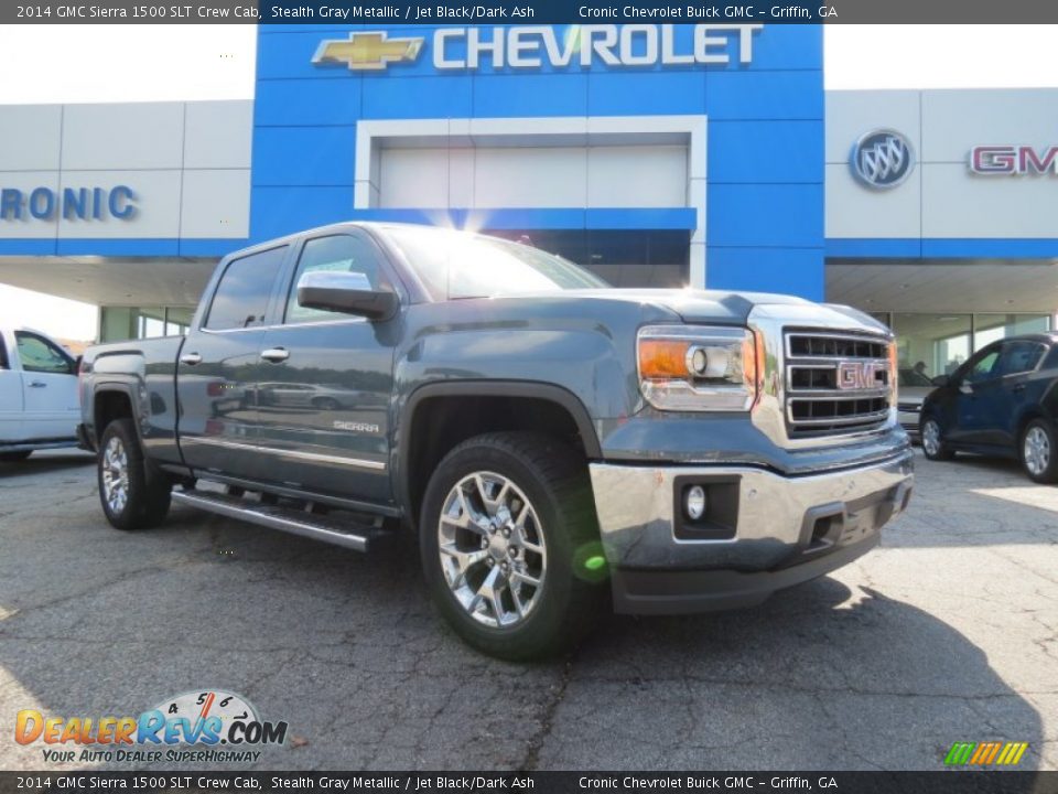 2014 GMC Sierra 1500 SLT Crew Cab Stealth Gray Metallic / Jet Black/Dark Ash Photo #1