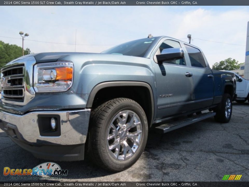 2014 GMC Sierra 1500 SLT Crew Cab Stealth Gray Metallic / Jet Black/Dark Ash Photo #3
