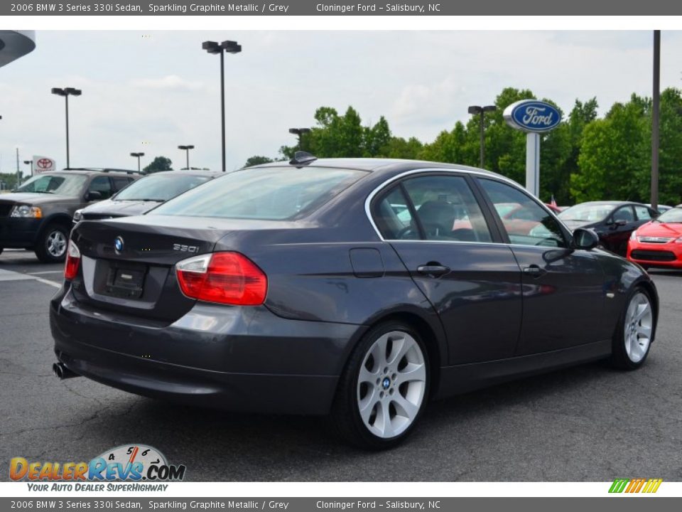 2006 BMW 3 Series 330i Sedan Sparkling Graphite Metallic / Grey Photo #3